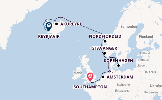 Norwegen ab Southampton, Großbritannien auf der Regal Princess