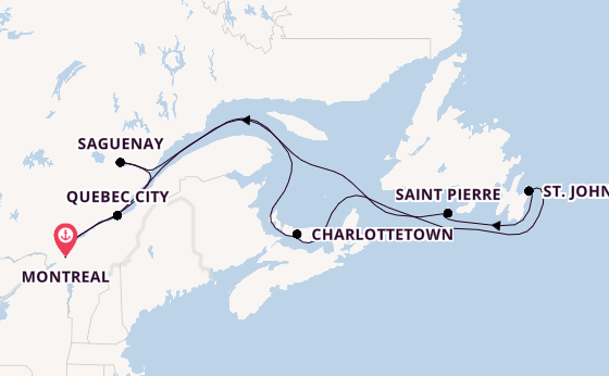 Canada from Saint Lawrence River Cruising with the Volendam