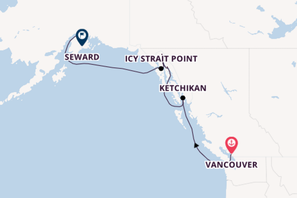 Wunderschöne Kreuzfahrt über Juneau ab Vancouver