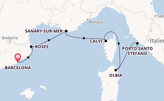Westliches Mittelmeer ab Barcelona, Spanien auf der Seabourn Ovation