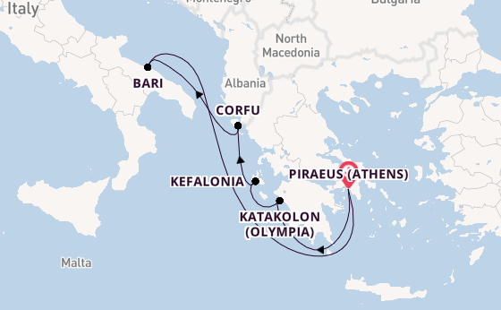 Eastern Mediterranean from Piraeus (Athens), Greece with the MSC Orchestra 