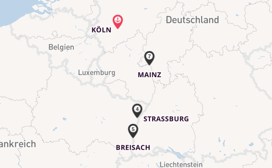Rhein ab Köln, Deutschland auf der MS VistaBaroness