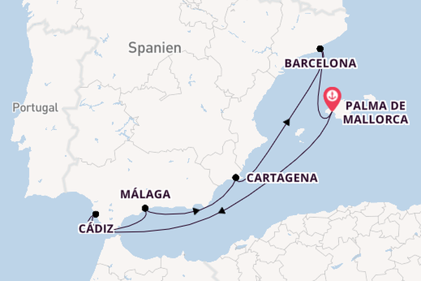 Westliches Mittelmeer ab Palma de Mallorca auf AIDAcosma