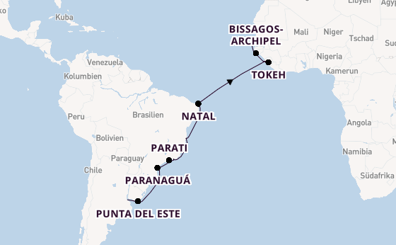 Transatlantik ab Buenos Aires, Argentinien auf der Silver Endeavour