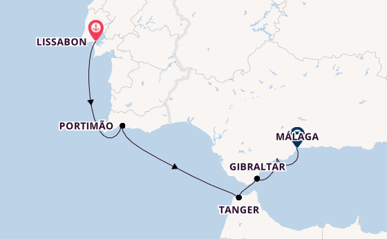 Westelijke Middellandse Zee vanaf Lissabon, Portugal met de Royal Clipper