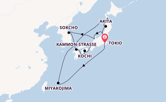 Japan ab Tokio, Japan auf der Seabourn Encore
