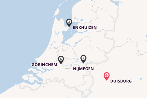 Waal ab Duisburg, Deutschland auf der A-ROSA BRAVA