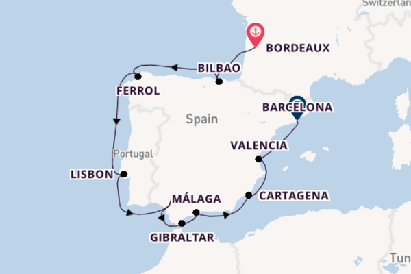 Azamara Journey 14  Bordeaux-Barcelona