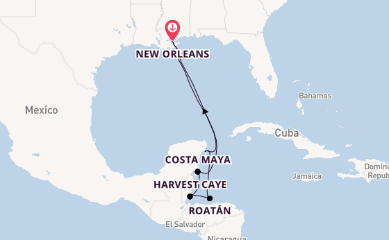 Western Caribbean from New Orleans, Louisiana with the Norwegian Breakaway