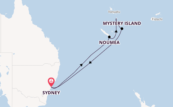Südsee ab Sydney auf der Anthem of the Seas
