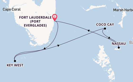 Karibik ab Fort Lauderdale (Port Everglades), USA auf der Celebrity Reflection
