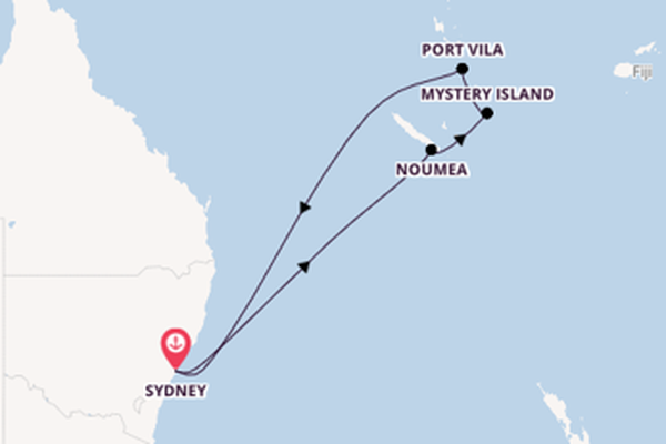 Zuidelijke Stille Oceaan vanaf Sydney, Australië met de Anthem of the Seas®