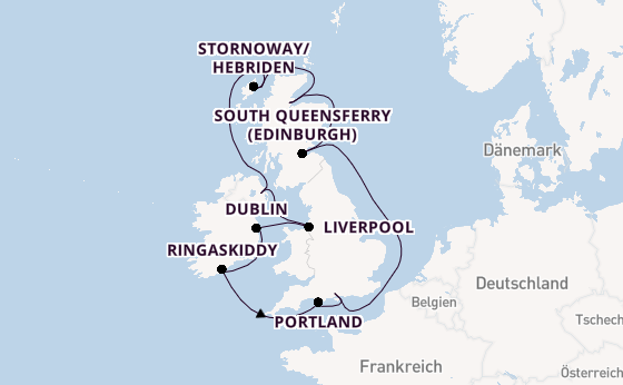 Vereinigtes Königreich ab Southampton, Großbritannien auf der Norwegian Sky
