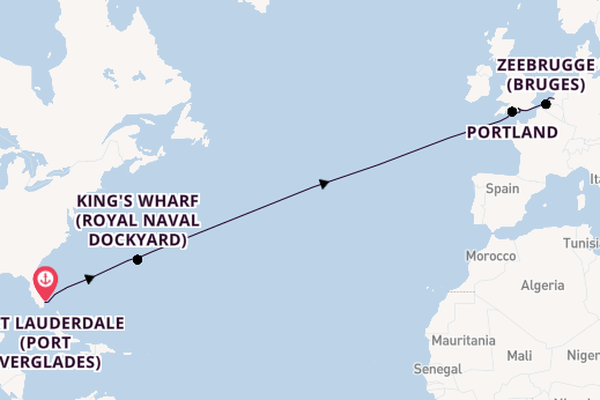 Transatlantic & Repositioning from Fort Lauderdale (Port Everglades), Florida with the Rotterdam