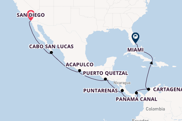 Central America from San Diego, California with the Azamara Quest