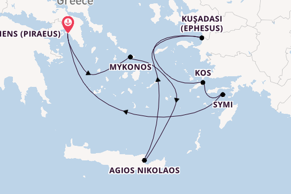 Eastern Mediterranean from Athens (Piraeus), Greece with the Seabourn Quest