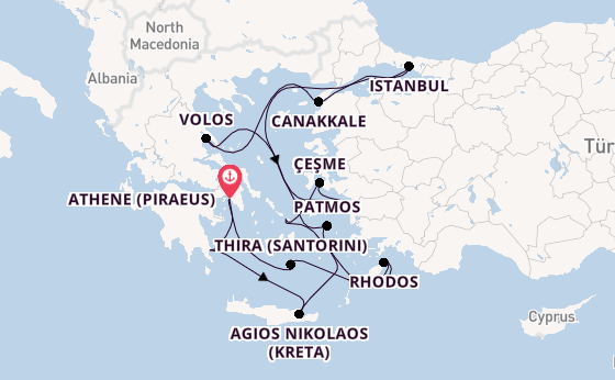 Oostelijke Middellandse Zee vanaf Athene (Piraeus), Griekenland met de Seabourn Ovation