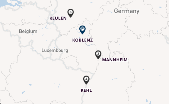 Rijn vanaf Keulen, Duitsland met de RHEIN SYMPHONIE