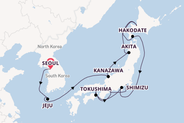 Japan from Seoul, South Korea with the Norwegian Spirit 