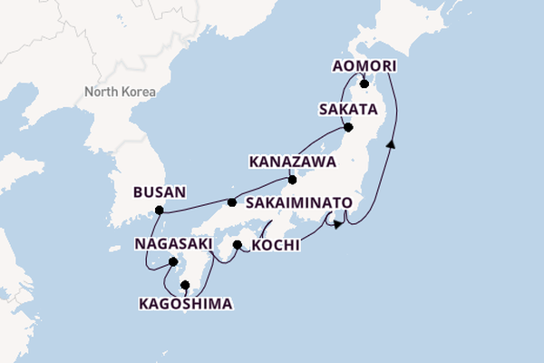 Japan from Yokohama (Tokyo), Japan with the Diamond Princess
