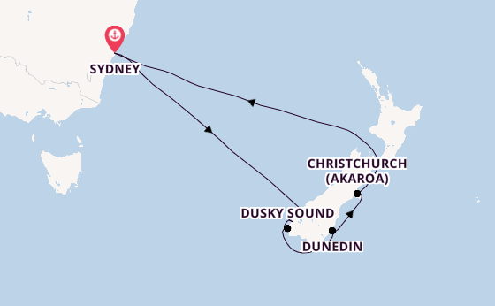 New Zealand from Sydney, Australia with the Anthem of the Seas