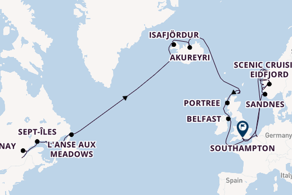 Transatlantic from Quebec City, Quebec, Canada with the EXPLORA IV