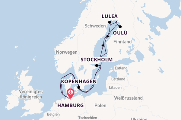 Europa ab Hamburg, Deutschland auf der HANSEATIC nature