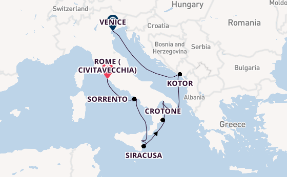 Western Mediterranean from Rome (Civitavecchia), Italy with the Azamara Journey