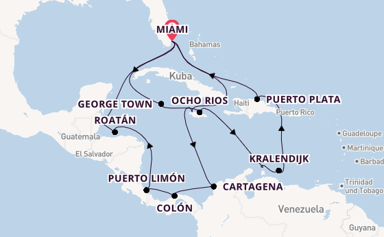Karibik ab Miami auf der MSC Poesia