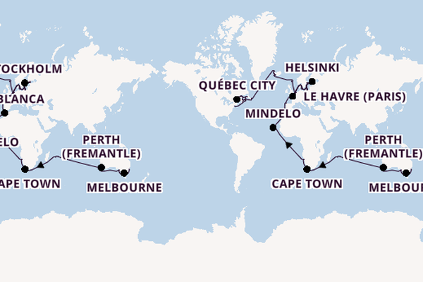 Round-the-World Trip from Sydney, Australia with the Crown Princess