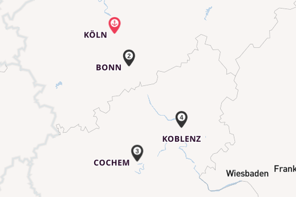 Rhein ab Köln, Deutschland auf der DCS Amethyst 2