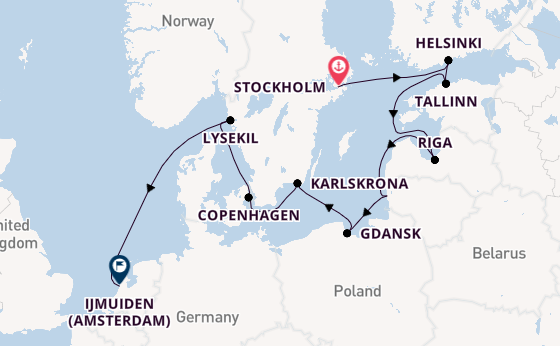 Europe from Stockholm, Sweden with the Silver Spirit