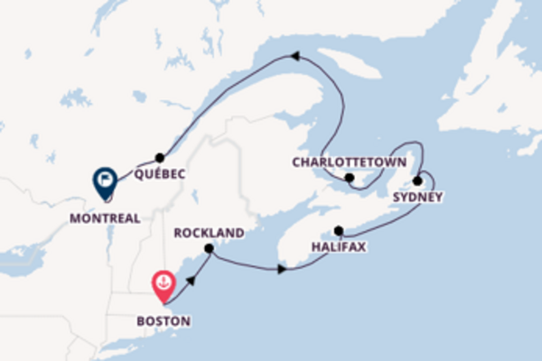 Cruise naar Montreal via Rockland