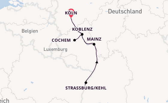 Rhein ab Köln, Deutschland auf der RHEIN SYMPHONIE