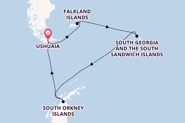 South America from Ushuaia, Argentina with the HANSEATIC spirit
