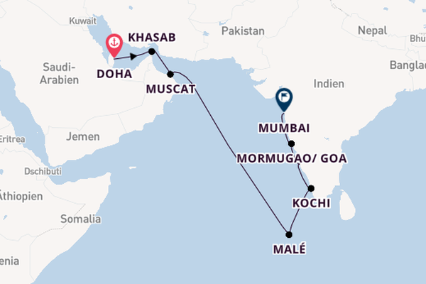 Naher Osten ab Doha, Katar auf der Marina