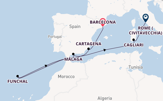 Mediterranean Melody - Barcelona to Rome