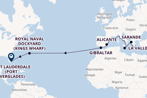 Transatlantik ab Piräus (Athen), Griechenland auf der Oosterdam