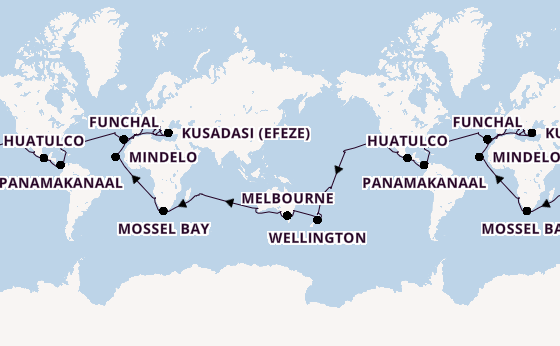 Wereldreizen vanaf Fort Lauderdale, Verenigde Staten met de Coral Princess