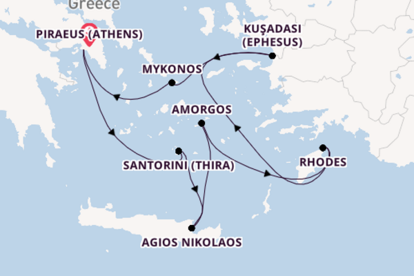 Azamara Pursuit 8  Piraeus (Athens)-Piraeus (Athens)