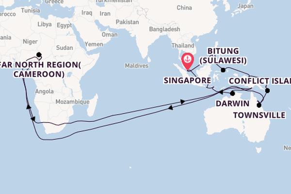 Southeast Asia from Singapore, Singapore with the Westerdam