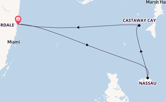 Caribbean vanaf Fort Lauderdale, Verenigde Staten met de Disney Destiny