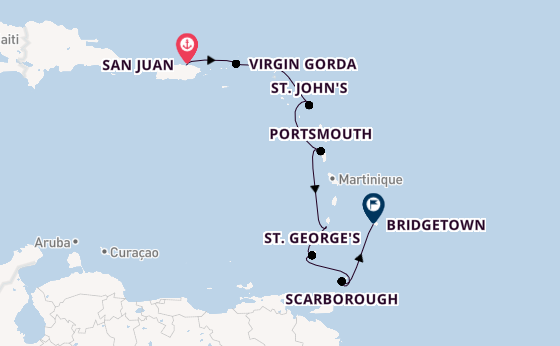 Southern Caribbean from San Juan, Puerto Rico with the Azamara Quest