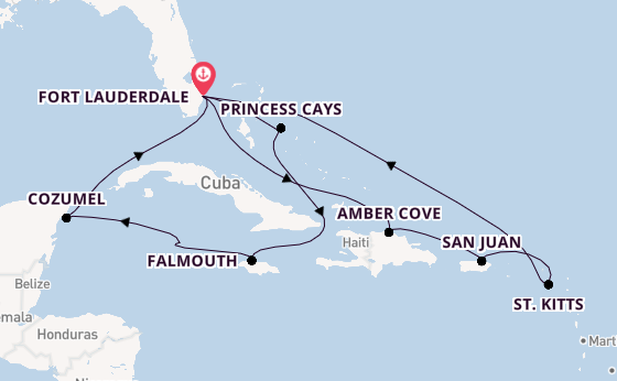 Caribbean vanaf Fort Lauderdale, Verenigde Staten met de Sky Princess