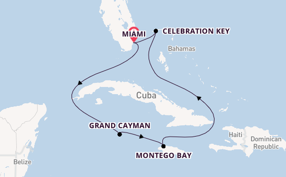 Caribbean vanaf Miami, Verenigde Staten met de Carnival Venezia