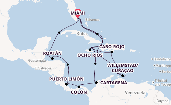 Karibik ab Miami auf der MSC Poesia