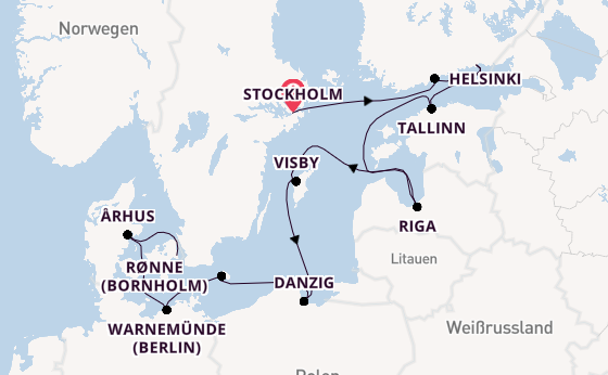 Ostsee ab Stockholm, Schweden auf der Marina