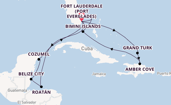 Caribbean from Fort Lauderdale (Port Everglades), Florida with the Star Princess