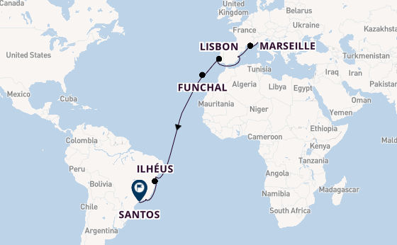 Transatlantic from Genoa, Italy with the MSC Musica