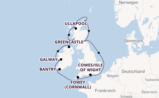Britische Inseln ab London/Dover, Großbritannien auf der Seabourn Quest